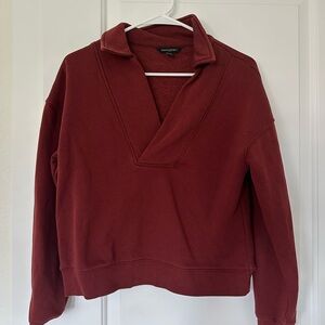 Banana Republic Deep Red V-Neck Sweater